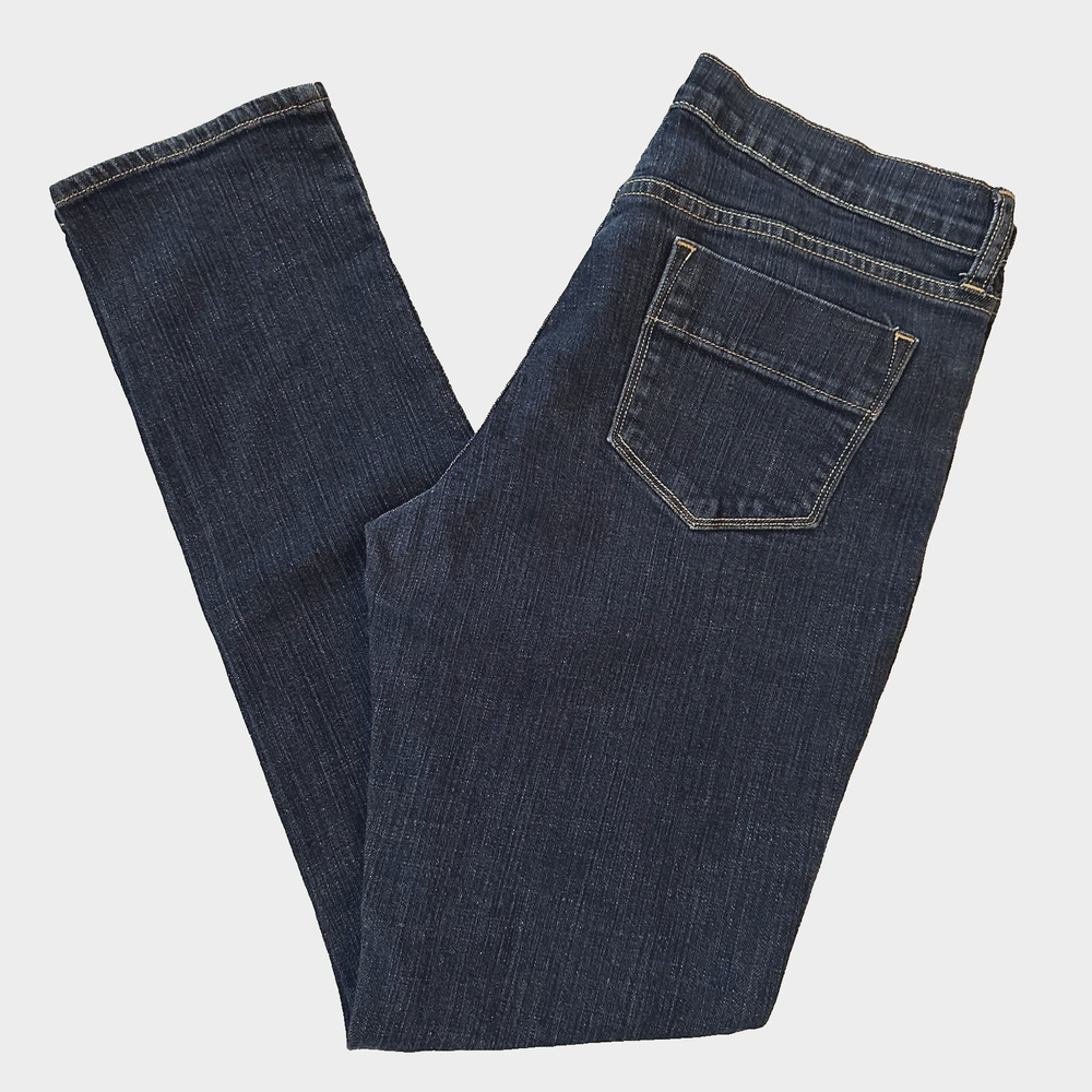 Womens OLD NAVY Sz 10 Long The Sweetheart Straight Leg Jeans Dark Denim 31.5”Ins